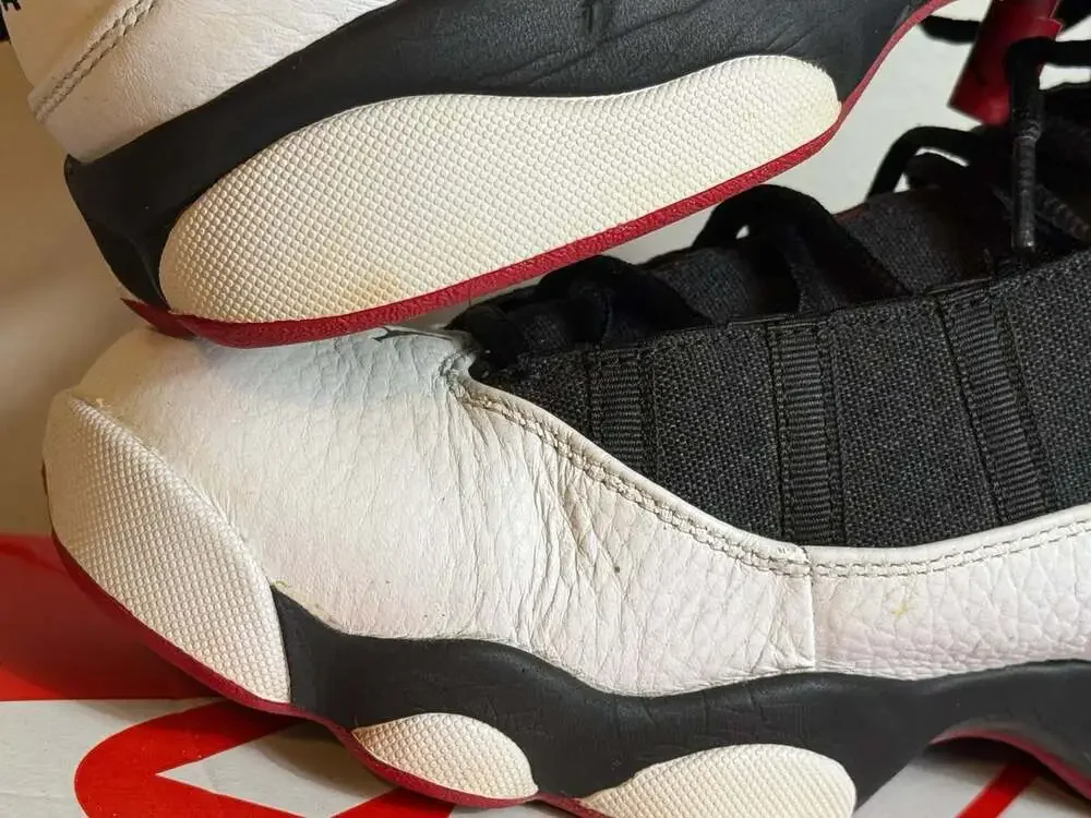 Nike Air Jordan 6 Rings Black White Gym Red Sneakers